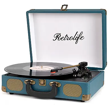 Toca-discos Retrolife 3 Velocidades Bluetooth