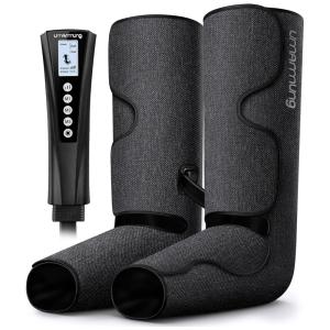 Massageador Elétrico de Compressão para Pernas e Pés 3 Modos e 3 Intensidades, Bivolt, UMARMUNG, Cinza