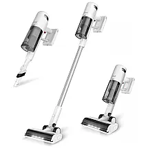 Aspirador de Pó Multifuncional INSE V120 sem Fio com Acessórios, Painel LED e Sucção Potente 30000PA, 110V 450W, Branco