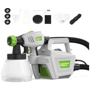 Pistola de Pintura Pulverizadora SG800 1.3L com 4 Tamanhos de Pontas, HUEPAR TOOLS, Cinza
