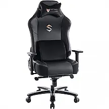 FANTASYLAB Cadeira de Escritório Gamer Reclinável e Ergonômica com Apoio de Braço Ajustável, Preta