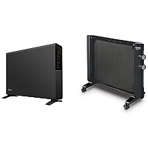 Conjunto de Aquecedores Elétricos DeLonghi Mica com Tela LED e DeLonghi HMP1500, 110V 1500W, Pretos
