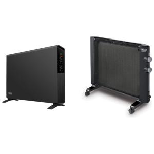 Conjunto de Aquecedores Elétricos DeLonghi Mica com Tela LED e DeLonghi HMP1500, 110V 1500W, Pretos