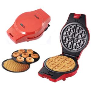 Sonifer 3 em 1 multifuncional 800 w antiaderente elétrico sanduíche waffle rolos de ovo rosquinhas prensa com 3 placas de grelha