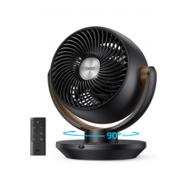 Ventilador de Mesa 27 cm de Altura com Controle Remoto, Distância Máxima do Ar 18 Metros, 4 Velocidades, Temporizador de 8H e Silencioso