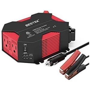 Inversor de Potência 12V BESTEK 400W 110V CA com 4 Portas de Carregamento USB