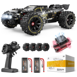 Carrinho de Controle Remoto Off Road de Alta Velocidade com 2 Baterias, DEERC, Azul