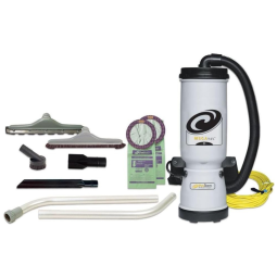 Aspirador de Pó Mochila Profissional 9,4L com Soprador e Acessórios, 110V 1188W, ProTeam MegaVac, Cinza