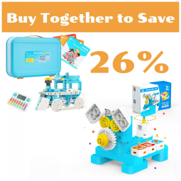 Conjunto Robôs STEM WhalesBot A1 & D3 Pro – Kit de Blocos de Codificação com Múltiplos Sensores