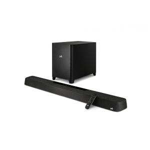 Barra de som Polk Audio MagniFi Max AX 5.1.2 com subwoofer sem fio de 25 cm, Dolby Atmos e DTS:X, preta