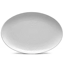 Prato Oval 40 cm em Porcelana, 01 Unidade, Noritake WoW, Branco