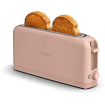 Torradeira Bella 2 Fatias Compacta, Controle de Tostagem com 6 Níveis, Fenda Extra Longa de 25cm, Bandeja Removível para Migalhas
