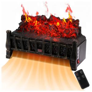 Lareira Elétrica com Chamas 3D, Área 15 m2, 1500W, 110v, GDY, Preto