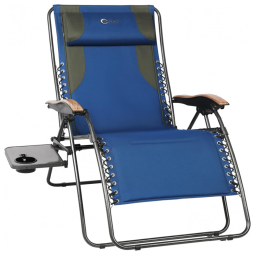 Cadeira Reclinável Ajustável Gravidade Zero com Apoio de Cabeça, PORTAL, Azul
