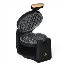Máquina de waffle belga giratória Beautiful preta 1000W chapas antiaderentes 7 níveis de dourado 19451, 110V