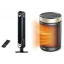 Dreo Smart Tower Fan Controle de voz WiFi, para quarto interno Aquecedores de espaço de escritório doméstico para uso interno