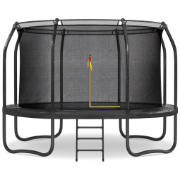 Cama Elástica Reforçada até 217 kg, Tamanho 3,65 Metros, BCAN, Preta