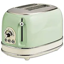 Torradeira Elétrica Retrô 2 Fatias 6 Níveis de Tons, 680W, 220v, HANZENI, Verde