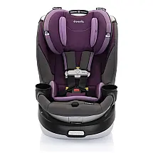 Cadeira de Bebe para Carro 2 em 1 com Rotação de 360° e Sistema de Instalação de Segurança Sure360, Evenflo Gold Revolve360, Roxa e Preta