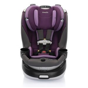 Cadeira de Bebe para Carro 2 em 1 com Rotação de 360° e Sistema de Instalação de Segurança Sure360, Evenflo Gold Revolve360, Roxa e Preta