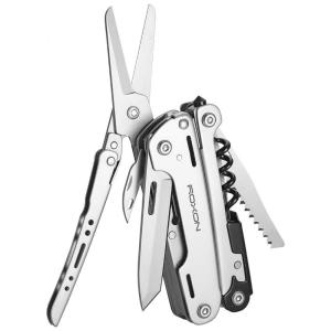 Alicate Multifuncional 16 em 1, Aço Inoxidável com Estojo de Nylon, ROXON S801S, Prata