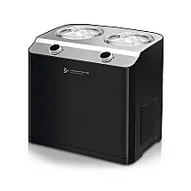 Máquina de Sorvete Homtone ICE2410 Preta 2,6L Duplo Sabor Compressor 3 Modos 250W