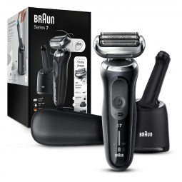 Barbeador Elétrico Masculino Portátil Braun 7075cc com Acessórios e Estojo de Couro, Bivolt