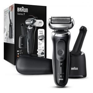 Barbeador Elétrico Masculino Portátil Braun 7075cc com Acessórios e Estojo de Couro, Bivolt