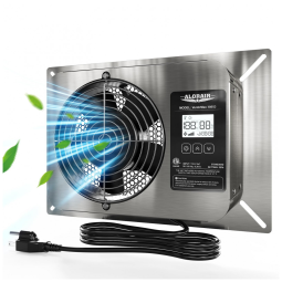 Ventilador de Parede com Display Digital, Temporizador, Termostato de Proteção, 115V, ALORAIR, Prata