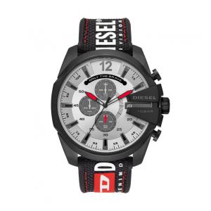 Relógio Masculino Analógico de Quartzo com Pulseira de Nylon e Cronógrafo, Diesel DZ4512, Preto e Branco