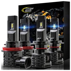 Cougar Kit Xenon Lâmpadas LED Branca 10000 Lumens 6500K, H11, H7, H8, H9, 2 Peças