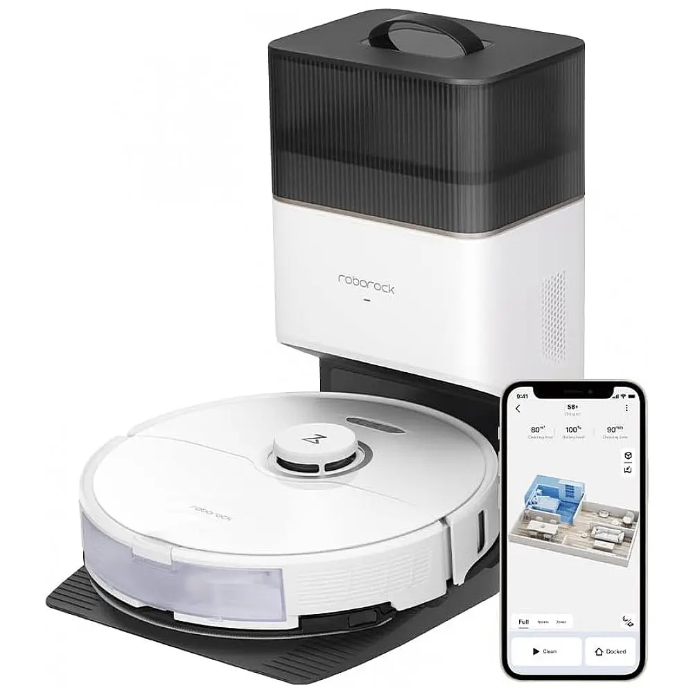 Aspirador de Pó Robô com Mapeamento Multinível e Sucção Forte 6000PA, 110V, roborock S8, Branco