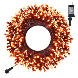 Pisca Pisca 350 LED 39 Metros com 8 Modos e Timer para Decoração de Halloween, Laranja, Toodour