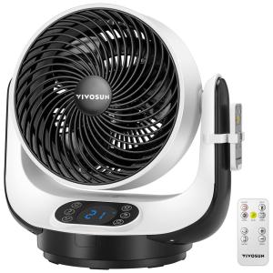 Ventilador de Piso com Controle Remoto 3 Velocidades, 45W, 110V, VIVOSUN, Branco
