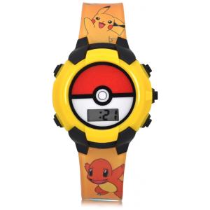 Relógio Digital de Quartzo para Crianças de 5 até 15 Anos, Pokemon, Amarelo