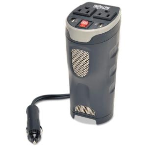 Inversor de Potência Automotivo 200W, com 2 tomadas e 2 Portas USB, TRIPP LITE PV200CUSB, Cinza
