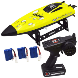 UD08 Barco de Controle Remoto para Adultos até 25km por hora, Recarregável, BLOMIKY, Amarelo