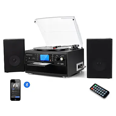 Toca-discos Bluetooth DIGITNOW com Alto-falante
