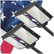 Luminária Solar Externa 100000 Lumens a Prova d 1000W com Controle Remoto e Sensor de Movimentos, OKPRO O 1000A, Preto