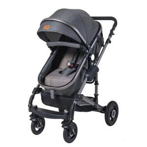 Carrinho de Bebê para Passeio Dobrável em Liga de Alumínio com Encosto Ajustável e Suspensão 3D, CoolShare, Cinza