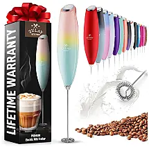 Espumador de Leite Elétrico Portátil para Café com Motor de Titânio e Alça Ergonômica, Colorido