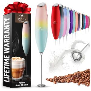 Espumador de Leite Elétrico Portátil para Café com Motor de Titânio e Alça Ergonômica, Colorido