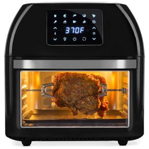 Forno Elétrico de Bancada AirFryer e, Rotisserie, Desidratador com Display LED, 110v, BEST CHOICE PRODUCTS, Preto