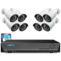 Sistema de Câmera de Segurança 16 Canais PoE IP, 8 PCS, REOLINK RLK16 410B8 4MP, Preto
