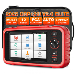 Scanner Automotivo OBD2 4 Diagnósticos Atualização Via WiFi 9 Idiomas Monitor de Bateria, LAUNCH, Preto