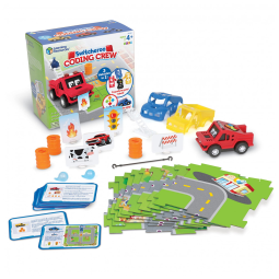 Kit de Aprendizagem STEM 46 Peças Brinque de Codificar e Resolva Problemas, Idade Rec 4 a 6 Anos, LEARNING RESOURCES, Vermelho