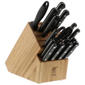 Conjunto de Facas com Afiador Embutido e Bloco de Bancada 18 Peças, ZWILLING 31668 018, Preto