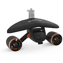 Scooter Propulsor Aquático de Mergulho com 2 Motores, Compatível com Câmera, 110v, SUBLUE, Preto