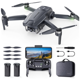 Drone com Câmera 4K UHD - F7MINI, 60 Minutos de Voo, Retorno Automático, Siga-me e Voo de Ponto de Passagem, Bwine, Cinza
