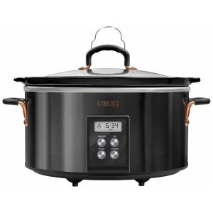 Panela Elétrica de 5.6L Programável com Cronômetro Digital, 110V, CRUX 14681, Preto